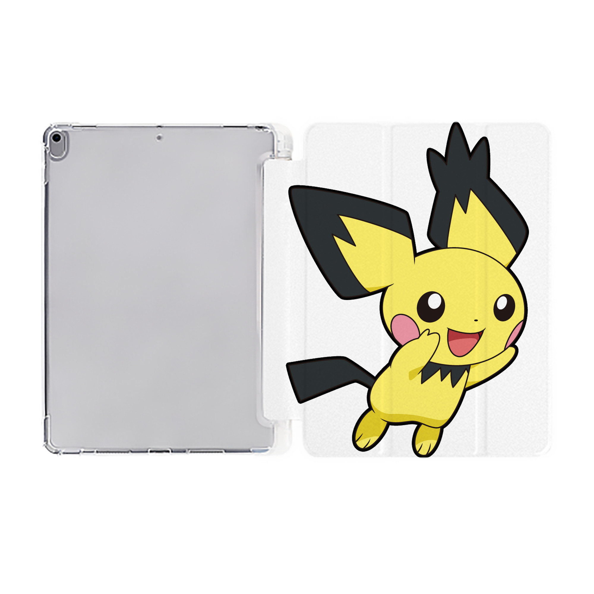 （画像用） ポケットモンスター Pokémon IPad ケース ペン収納付き 三つ折りスタンド PUレザー×シリコン 対応機種9.5/10.5/10.9インチ